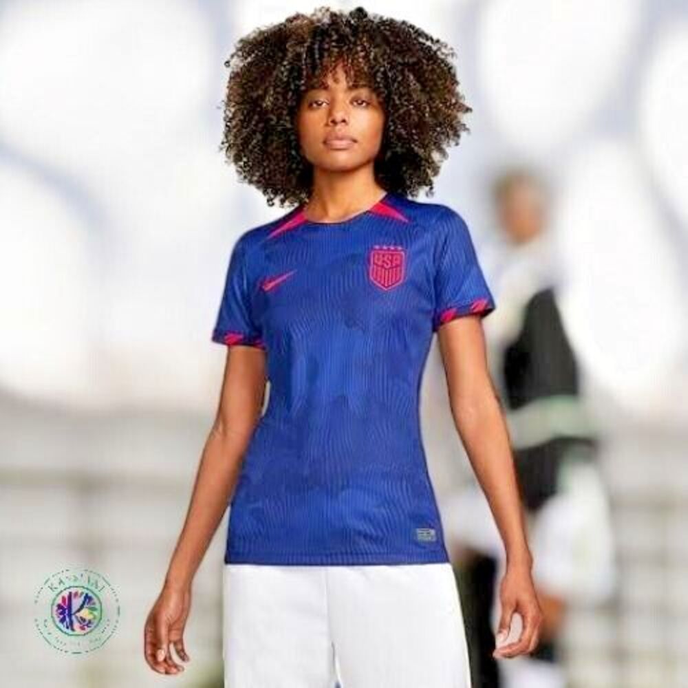 Nike USA Women's Away Soccer Jersey‎ Dri-FIT Slim Fit - Blue, Size XL - Picture 2 of 12